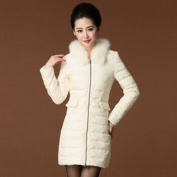 yece 80%白鸭绒2013冬新款大码宽松韩版品牌女士羽绒服中长款外套女