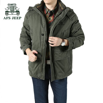 <em>Jeep战地吉普</em>脱卸棉衣<em>加大加肥男装</em>立领<em>外套</em>