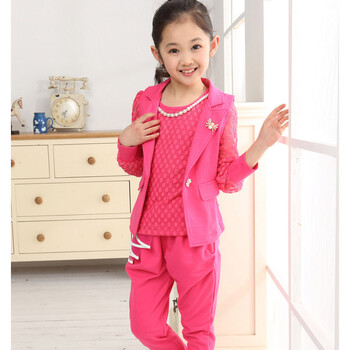 童装<em>女</em>大童春装2014新款女童韩版<em>套装</em>宝宝儿