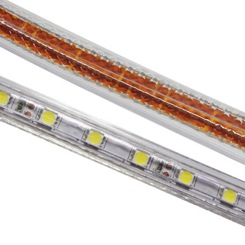 妙朗LED贴片灯带SMD5050/60珠吊顶灯带220V 买一送一 暖白光