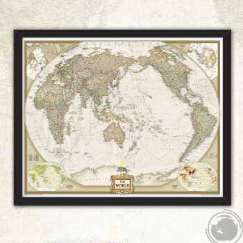 创意英文字母世界地图有框画 中国地图挂画 老