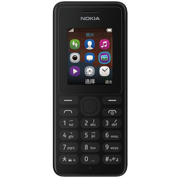 诺基亚(NOKIA) 108 (RM-1124) 黑色 移动联通2G手机 双卡双待