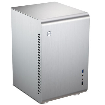 乔思伯（JONSBO） U2 ITX机箱 全铝 银色 支持标准大电源
