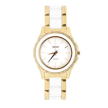 唐可娜儿<em>DKNY</em>手表 时尚精钢<em>陶瓷</em>石英<em>女表</em> NY