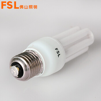 佛山照明 fsl 节能灯管 灯具  大螺口 白光 T3-3U-E27  1支装 11瓦