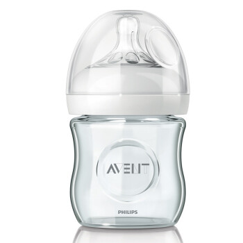 飞利浦 新安怡（AVENT）4安士宽口径自然原生玻璃奶瓶120ml