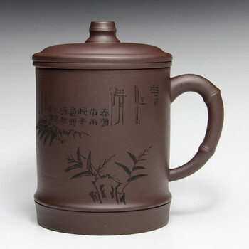 
                                        紫砂杯内胆杯 套胆隔胆四件套 过滤茶叶 方便取出 宜兴精品紫砂 手工制品 大容量 含底座                
