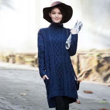 花色羊毛混纺粗棒<em>针织高领毛衣</em>小组,花色羊毛