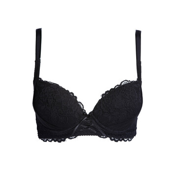 金三塔 真丝镶蕾丝聚拢侧托刺绣<em>3/4文胸</em> <em>胸罩</em> 