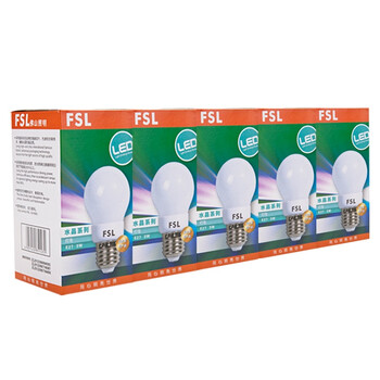 
                                        
                                        佛山照明（FSL）LED灯泡节能灯具3W暖白光3000K E27水晶系列 5支装                