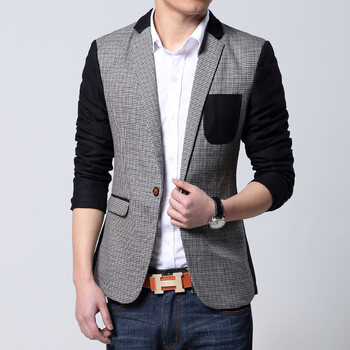 依泽麦布2014春装新款时尚<em>男装</em>修身休闲<em>西服</em>