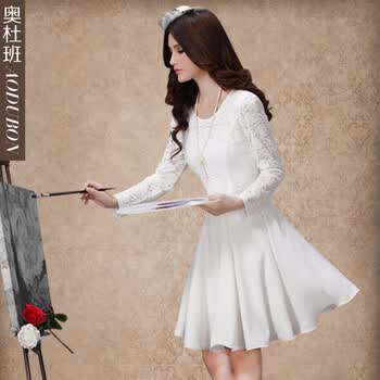 奥杜班2014春装新款<em>女装</em>韩版秋季<em>裙子</em>长袖修