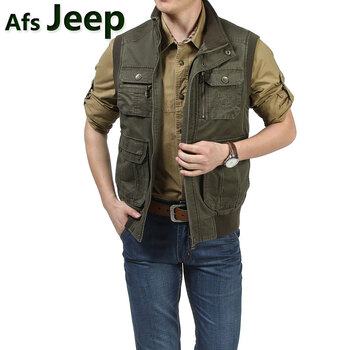 2014春装新品AFS <em>JEEP战地吉普</em>男士<em>马甲</em>男