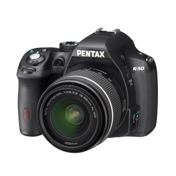 宾得（PENTAX） K-50/DA L 18-55mm F3.5-5.6AL WR 单镜头防水 套机（黑色） 赠送EYE FI 卡（4G）