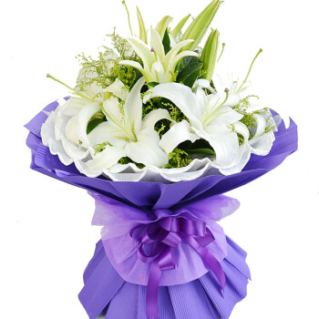 鲜花快递百合花 朋友生日礼品长辈祝福热荐 al0299-11