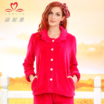 【货到付款】<em>康妮雅睡衣 女短袖</em>套装<em>纯棉</em>简约