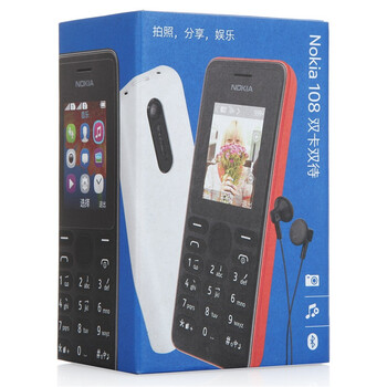 诺基亚(NOKIA) 108 (RM-1124) 黑色 移动联通2G手机 双卡双待