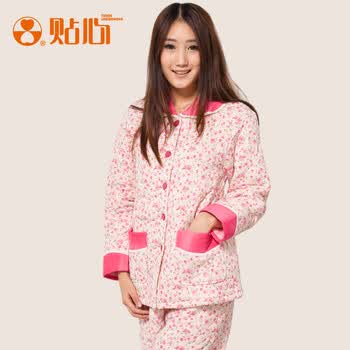 秋冬三层保暖加厚居家印花大码<em>休闲睡衣套装</em>7