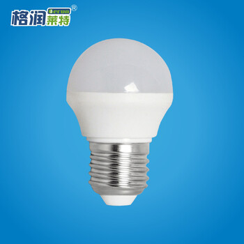 
                                        格润莱特(GERUN)led灯泡球泡节能灯泡E27E14螺口灯头 白光暖光高亮省电台灯吊灯筒灯光源 E27灯头 3W 正白光                