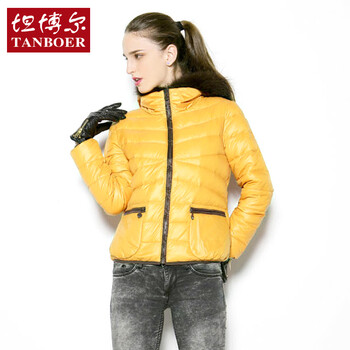 坦博尔羽绒服女款糖果色时尚修身短款羽绒服TB19