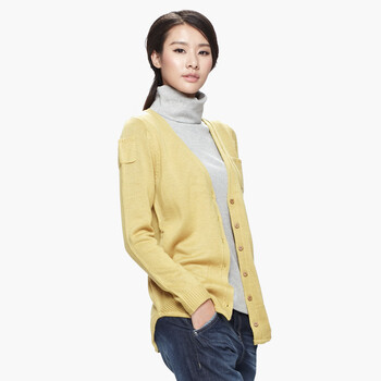 <em>针织开衫外套</em>女初棉秋装新款女装羊毛混纺针织