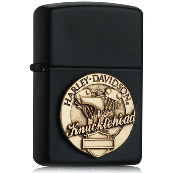 芝宝ZIPPO打火机 WL0421 哈雷引擎无字盾 黑