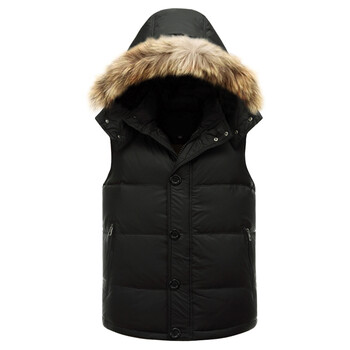 <em>最美</em>传奇 羽绒<em>马甲</em>男款 时尚可拆卸帽 加厚背心