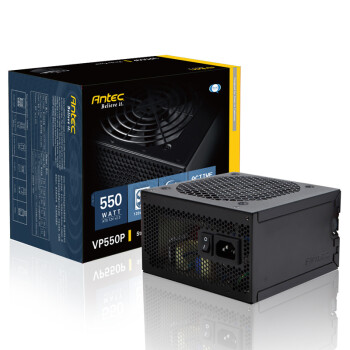 安钛克（Antec）额定550W VP 550P V2 电源（主动式PFC/12CM静音风扇/黑化外型设计）