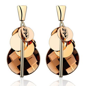 波西米亚黑色大小圆片金色大圈圈玫瑰花韩国明