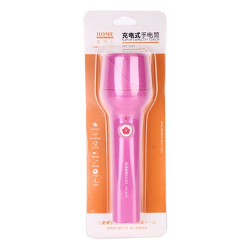 家博士（HOMEBOSS） LED手电筒 充电式家用便携式手电 JBS-S022 粉色