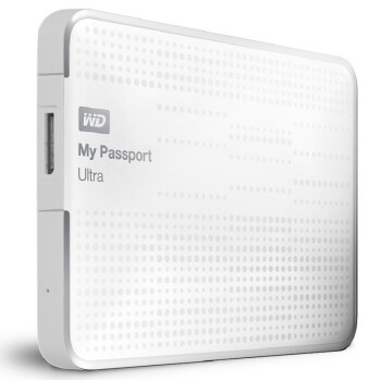 西部数据（WD） My Passport Ultra USB3.0 1TB 超便携移动硬盘 白色 WDBZFP0010BWT-PESN