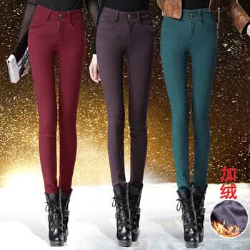奥芬玉2014<em>新款</em>加绒<em>打底裤女</em>秋冬外穿加厚弹