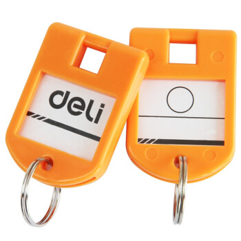 得力(deli)彩色钥匙管理箱专用钥匙牌 24个装 办公用品 9330