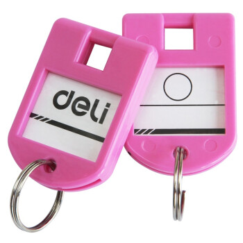 得力(deli)彩色钥匙管理箱专用钥匙牌 24个装 办公用品 9330