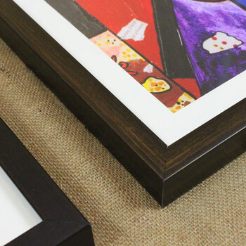 百易尚品有框画客厅家居装饰画餐厅卧室玄关挂画 情迷英伦H款 50*70咖啡色框