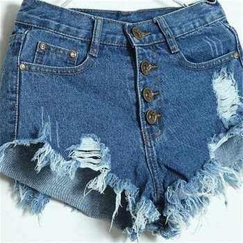 2014春季新款<em>欧美</em>风<em>磨破</em>毛边女<em>牛仔短裤</em>热裤