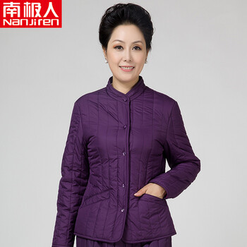 南极人中老年人女士妈妈装加厚<em>保暖开衫</em>羊毛内