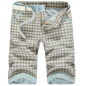 货到付款2014夏装新品男士休闲<em>短裤</em>男<em>格子短</em>