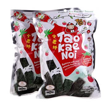 泰国TaoKaeNoi小老板脆紫菜番茄味40g*2袋