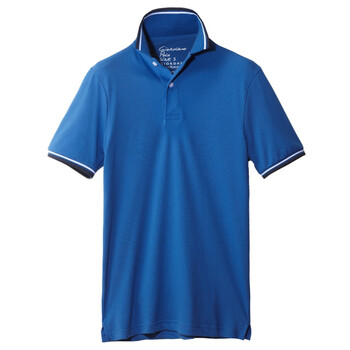 Giordano佐丹奴 Polo 男撞色边小立领修身POLO 01012001 宝蓝色 XL