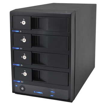 世特力（Century）裸族CRIB35EU3 3.5寸SATA硬盘盒 四盘位 磁盘阵列 USB3.0+eSATA 黑色