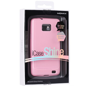 摩米士（MOMAX）三星I9100闪亮保护壳 适用于三星I9100/I9108/i9188 粉色 附送摩米士原厂液晶保护膜