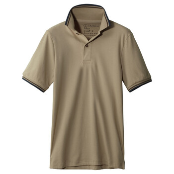 Giordano佐丹奴 Polo 男撞色边小立领修身POLO 01012001 深卡其色 XL