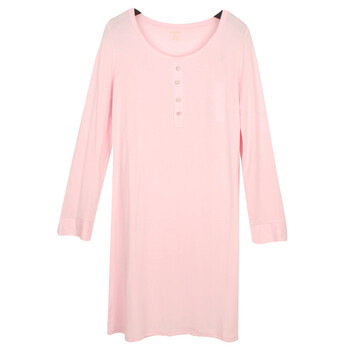 雪竹时尚睡裙家居服钉扣中袖长衫（超细莫代尔+莱卡）Y11970 香橙 XXL