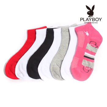 PLAYBOY 花花公子 女精梳棉运动袜2165 大红 均码