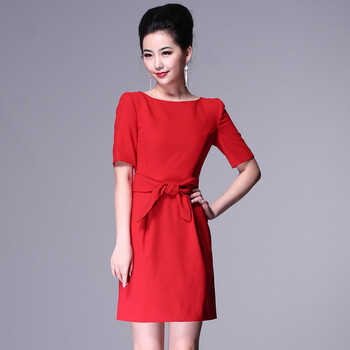 欧布娅诺 obuyano 2012春夏装新款红色结婚礼服敬酒伴娘回门1235 红色 XL