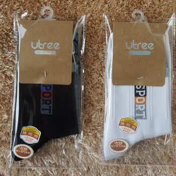 Utree 约晴 男袜 袜口竖字 运动袜 3随机