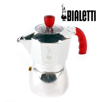 比乐帝BIALETTI 摩卡壶咖啡壶DAMA 玛瑙红 3人份
