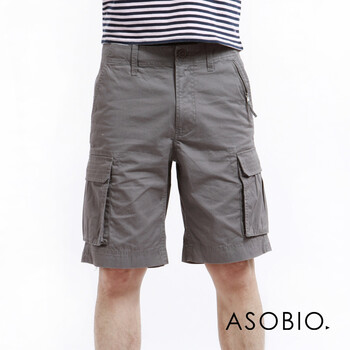 ASOBIO 2012夏季新款梭织短裤 纯色中裤五分裤男款 3122712992 岩石灰 44