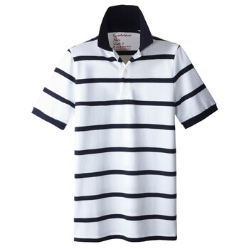 Giordano佐丹奴 Polo 男炫彩个性横间修身POLO 01012014 雪 XL